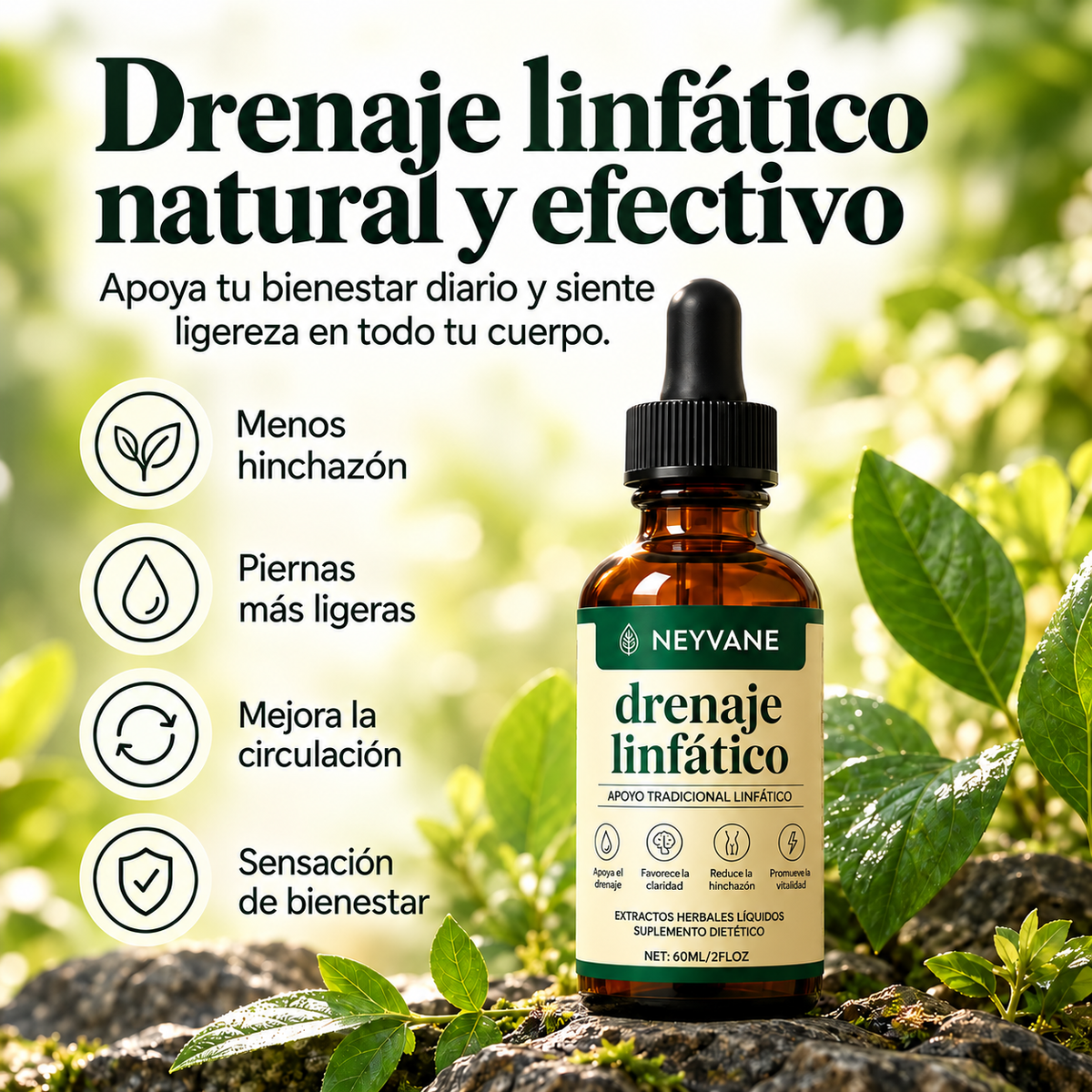 Lymphatic Drainage: Suplemento Líquido de Extractos Herbales