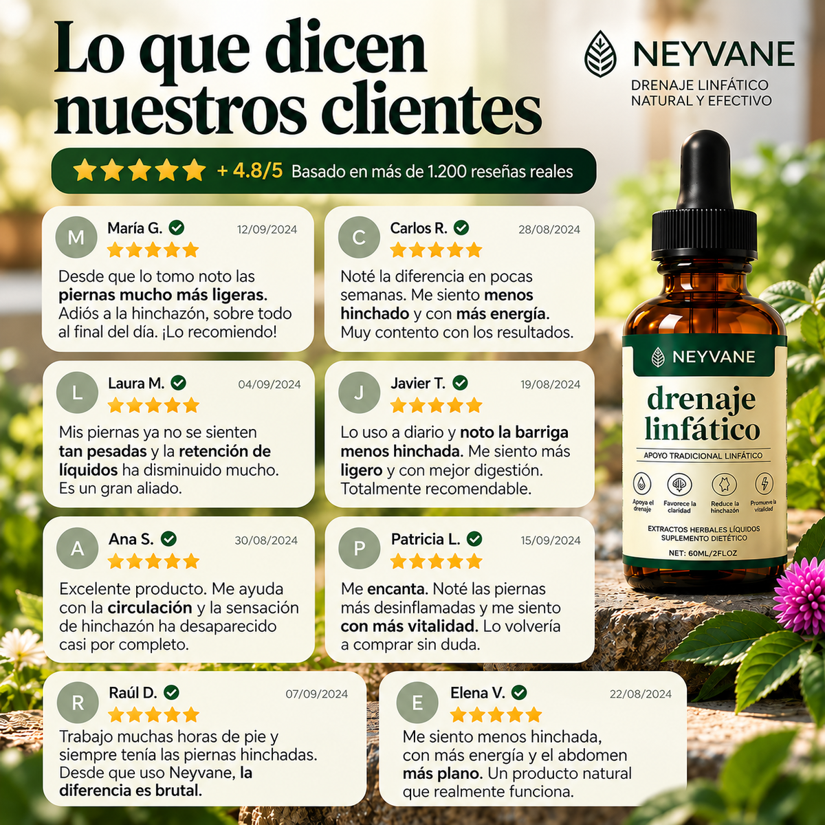 Lymphatic Drainage: Suplemento Líquido de Extractos Herbales
